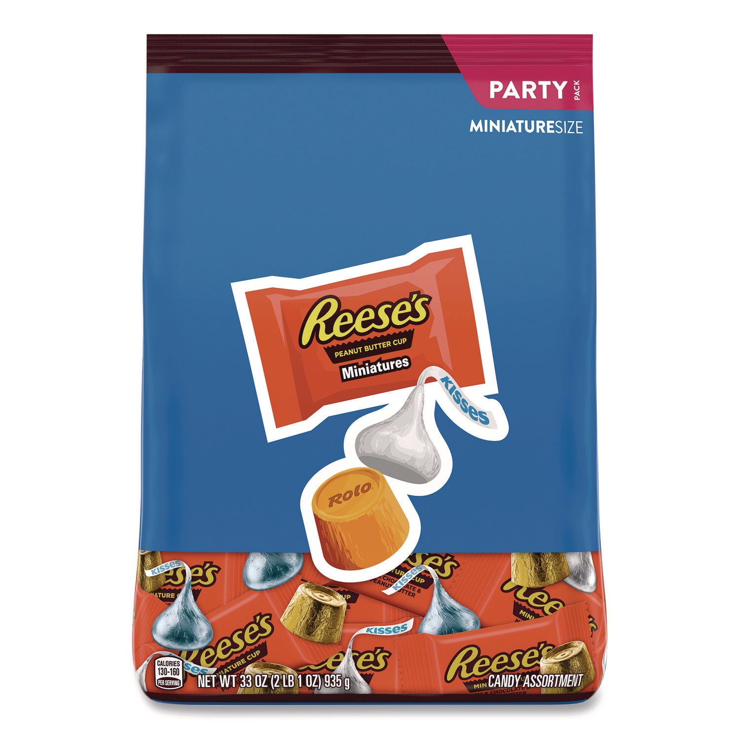 Hershey®'s Miniatures Variety Party Pack, Assorted Milk Chocolates, 33 oz Bag