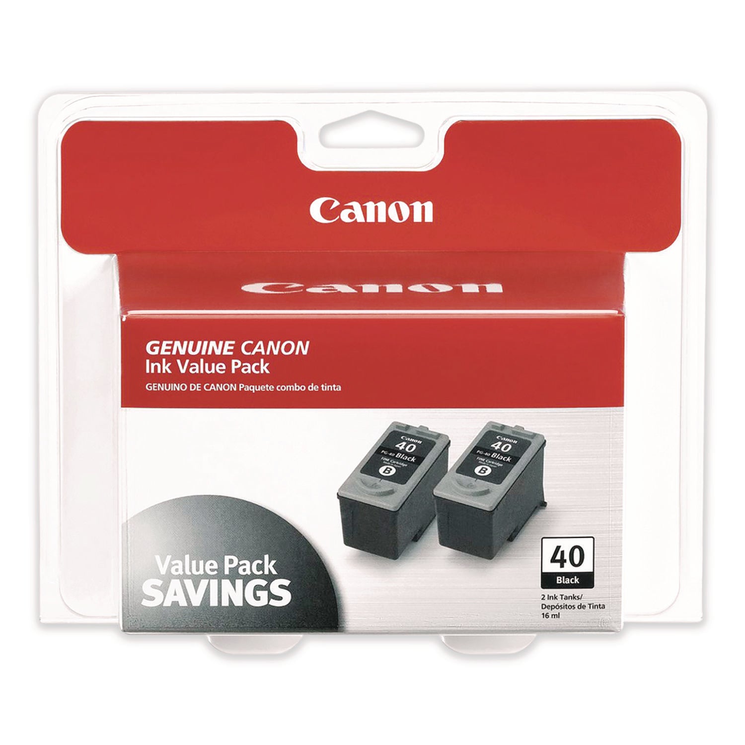 Canon® 0615B013 (40) Ink, Black, 2/Pack