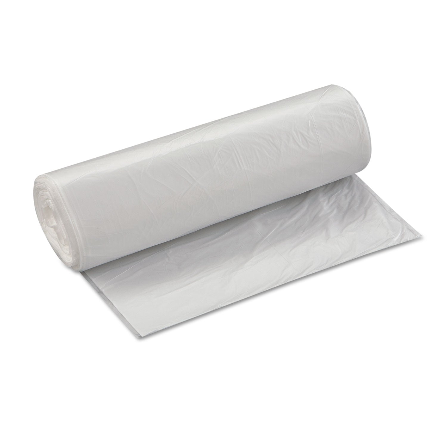 Inteplast Group High-Density Commercial Can Liner Value Pack, 33 gal, 14 mic, 33" x 39", Clear, Interleaved Roll, 25 Bags/Roll, 10 Rolls/CT