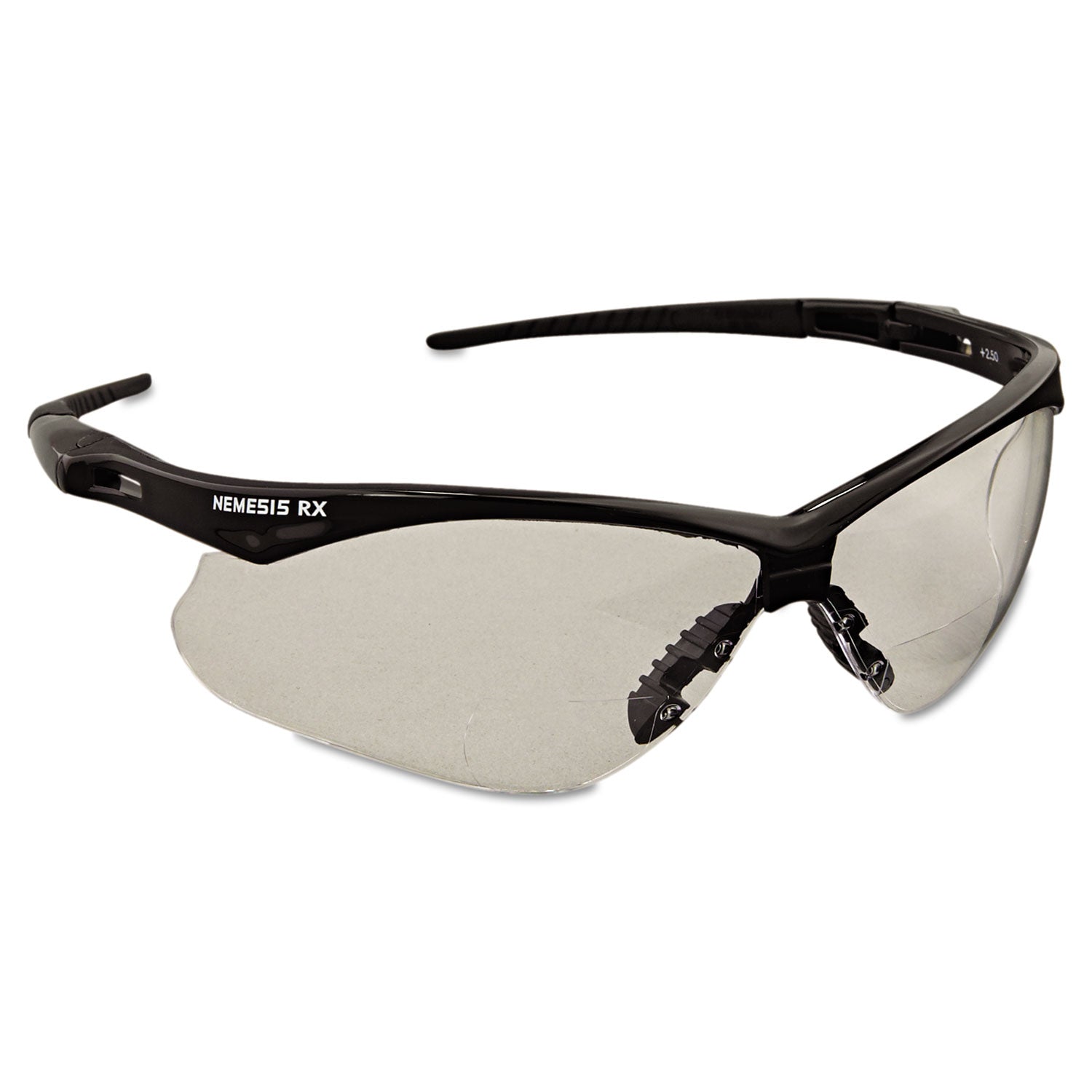 KleenGuard™ V60 Nemesis Rx Reader Safety Glasses, Black Frame, Clear Lens, +2.5 Diopter Strength