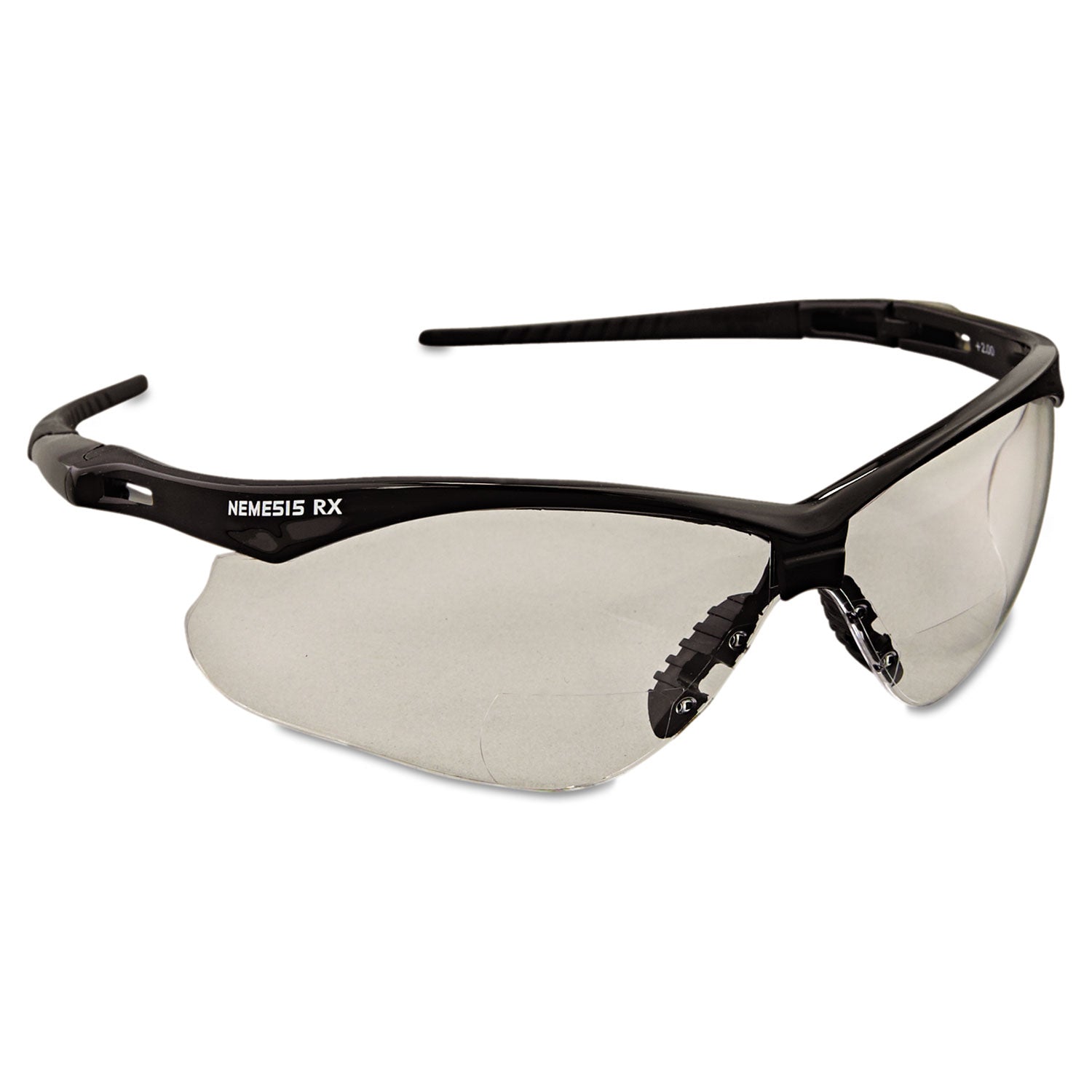 KleenGuard™ V60 Nemesis Rx Reader Safety Glasses, Black Frame, Clear Lens, +2.0 Diopter Strength