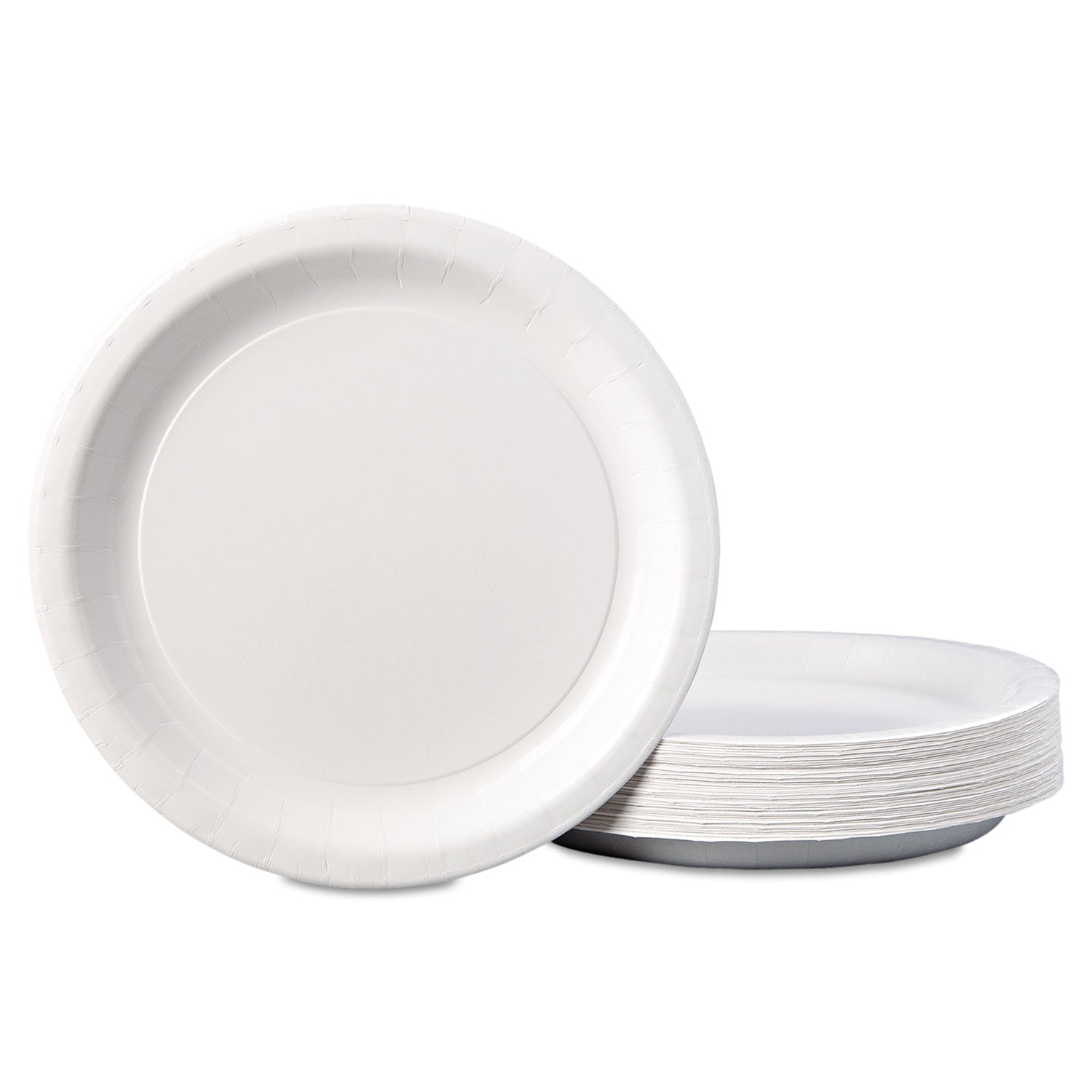 Hoffmaster® Coated Paper Dinnerware, Plate, 9" dia, White, 50/Pack, 10 Packs/Carton