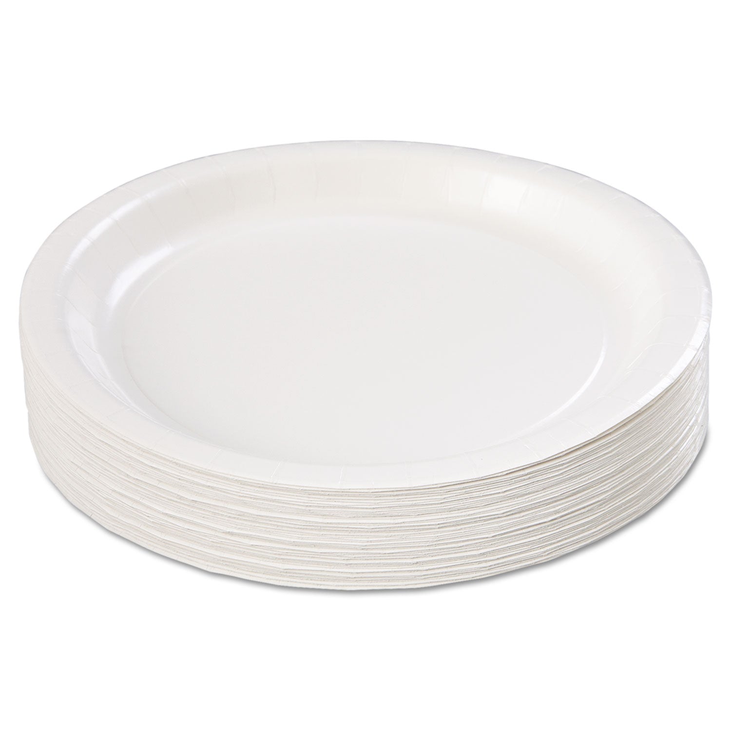 Hoffmaster® Coated Paper Dinnerware, Plate, 9" dia, White, 50/Pack, 10 Packs/Carton