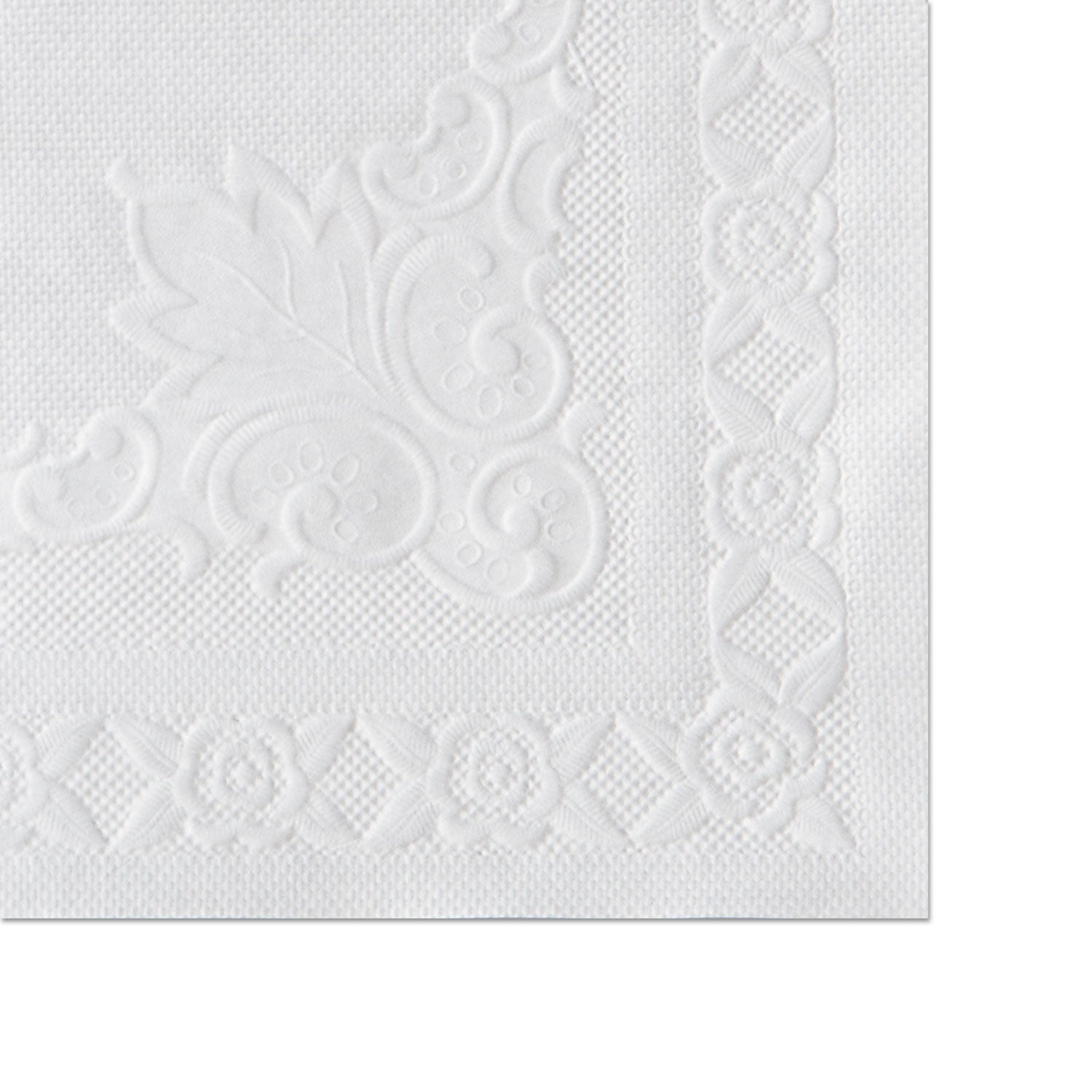 Classic Embossed Straight Edge Placemats, 10 x 14, White, 1,000/Carton