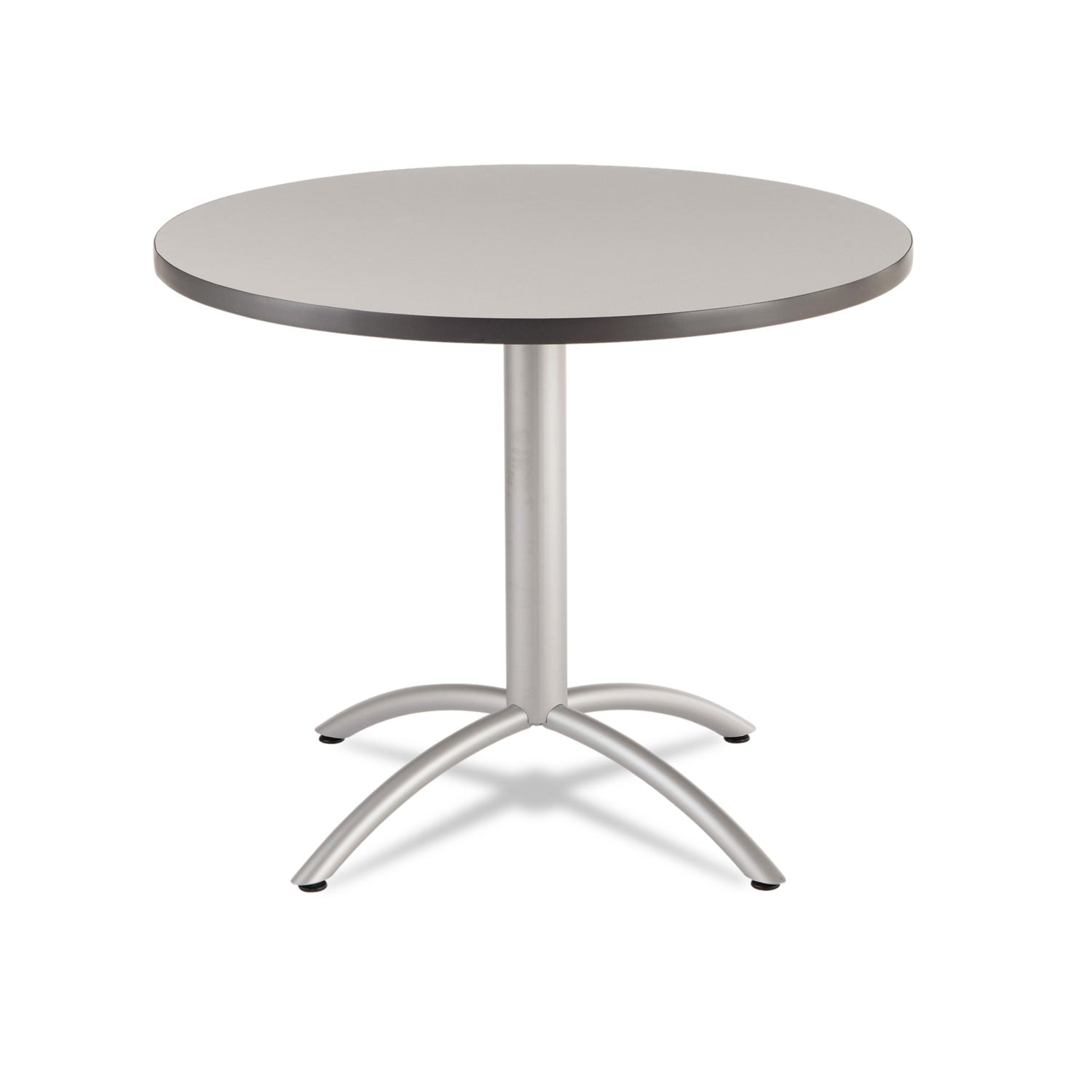 CafeWorks Table, Cafe-Height, Round, 36" x 30", Gray/Silver