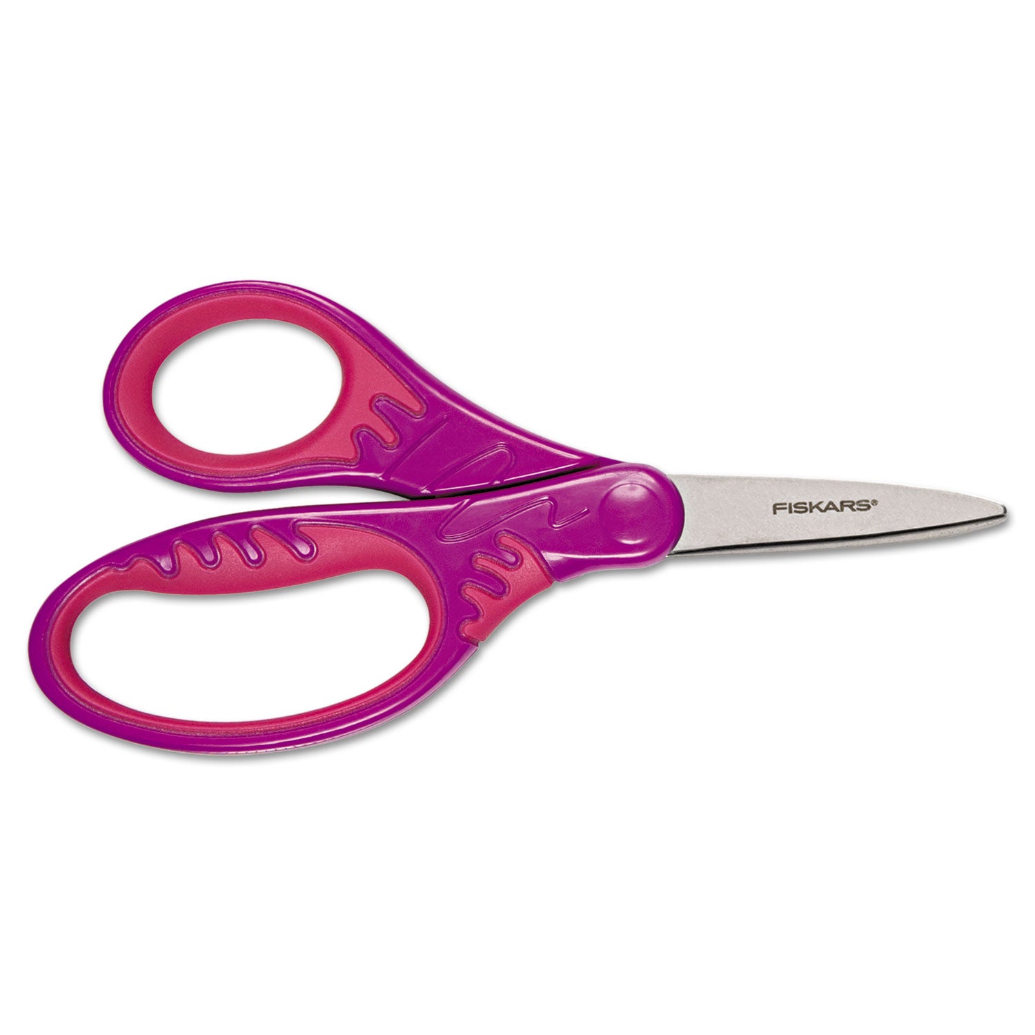 Fiskars® Kids Softgrip Scissors, Left/Right Handed, Pointed Tip, 5" Long, 1.75" Cut Length, Randomly Assorted Handle Color