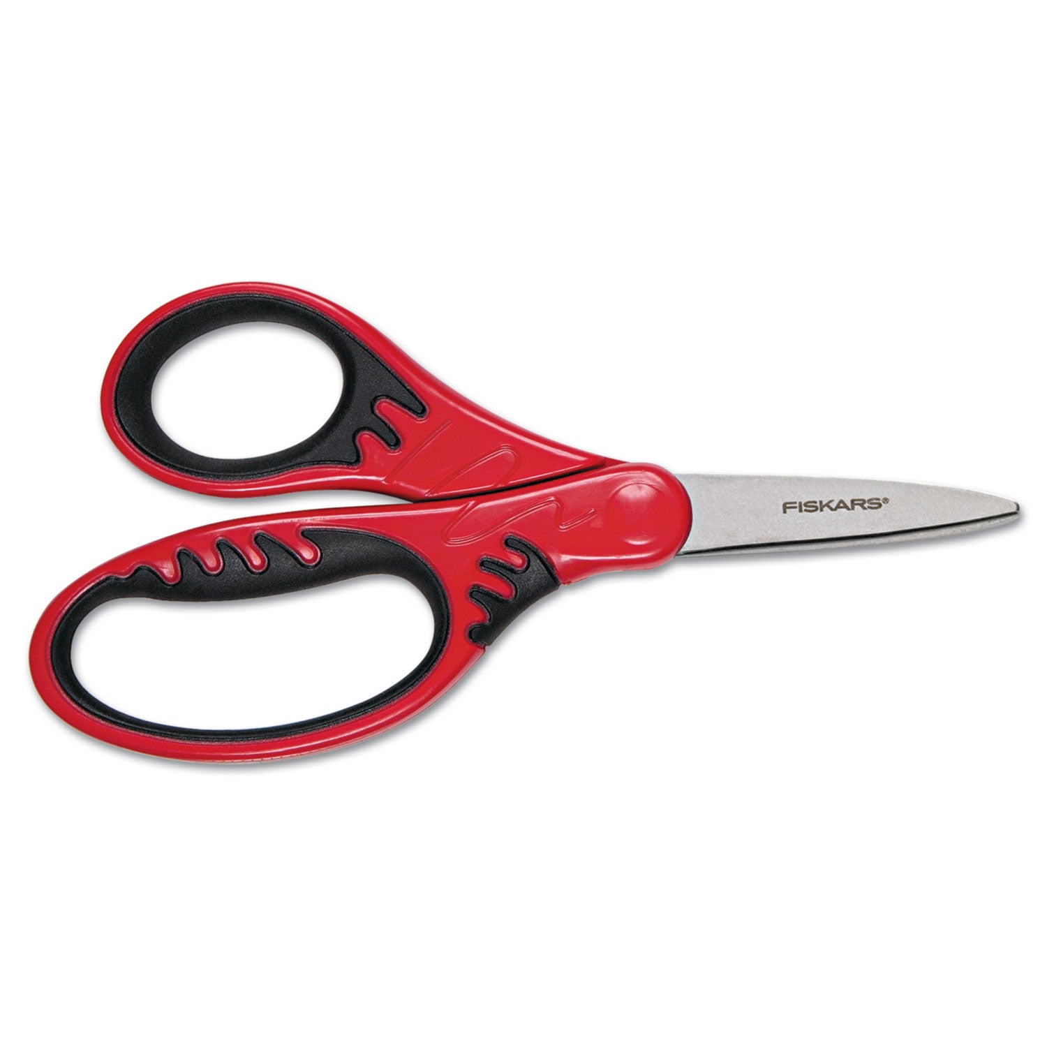 Fiskars® Kids Softgrip Scissors, Right Handed, Rounded Tip, 5" Long, 1.75" Cut Length, Straight Handle, Randomly Assorted Handle Color