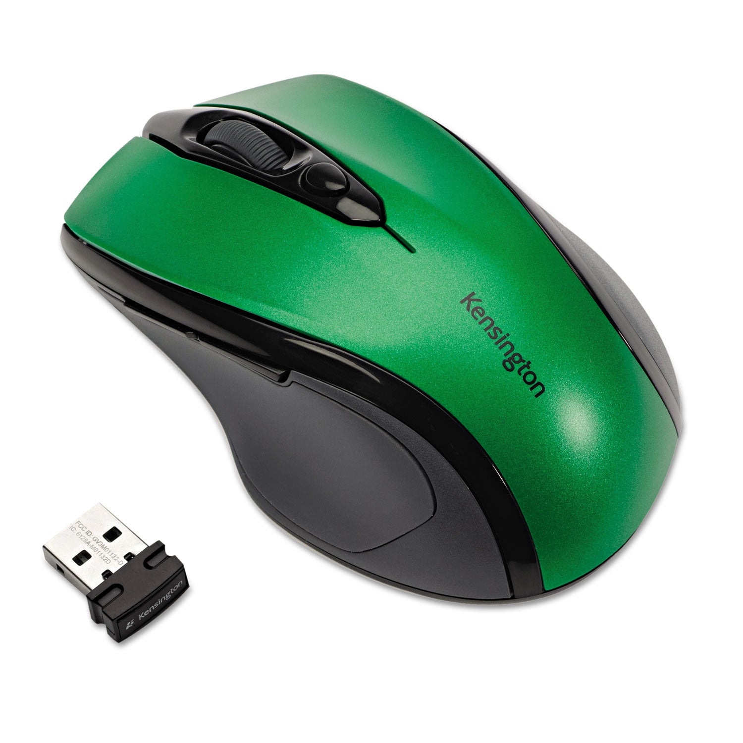 Kensington® Pro Fit Mid-Size Wireless Mouse, 2.4 GHz Frequency/30 ft Wireless Range, Right Hand Use, Emerald Green