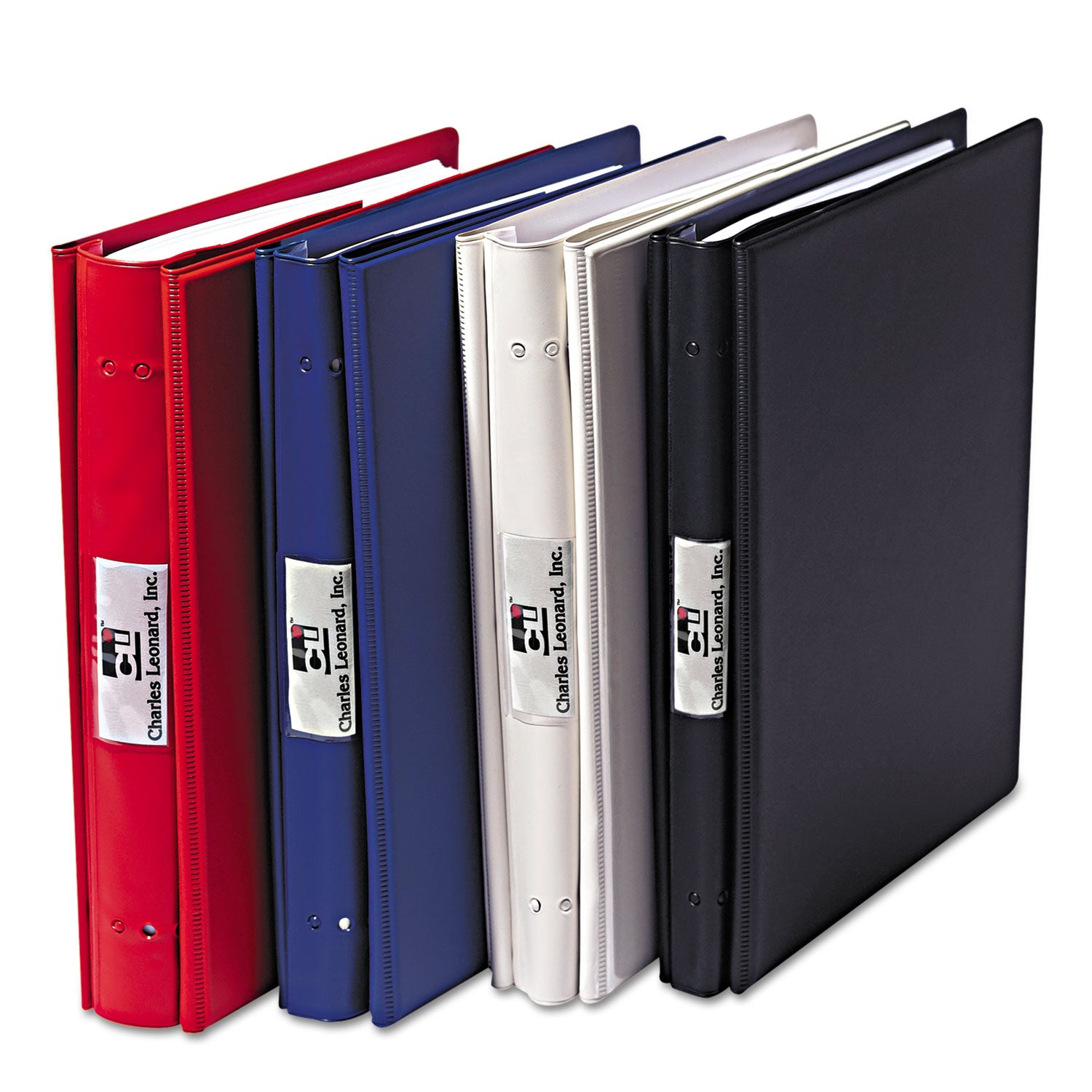 Charles Leonard® VariCap Expandable Binder, 2 Posts, 6" Capacity, 11 x 8.5, Red