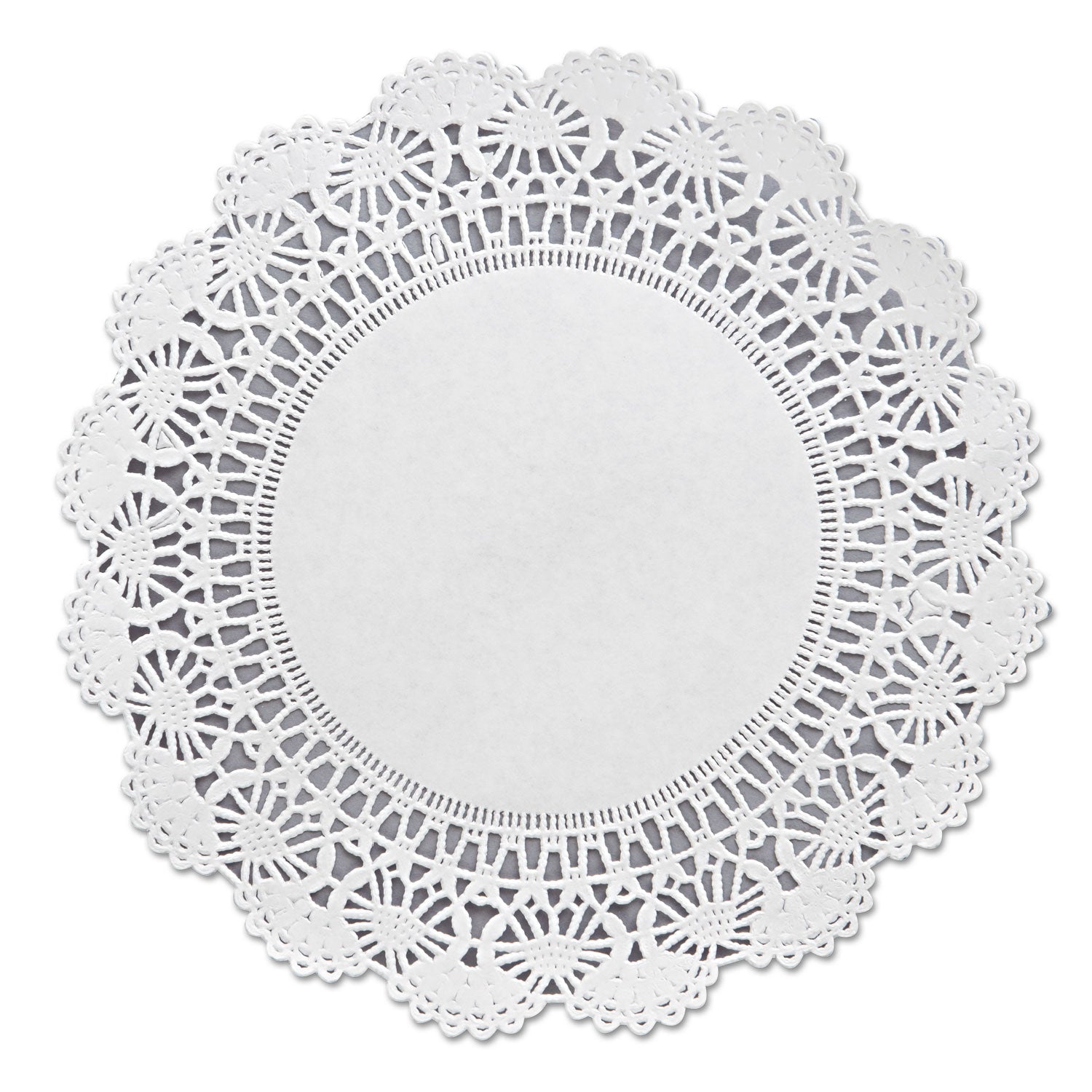 Cambridge Lace Doilies, Round, 8", White, 1,000/Carton