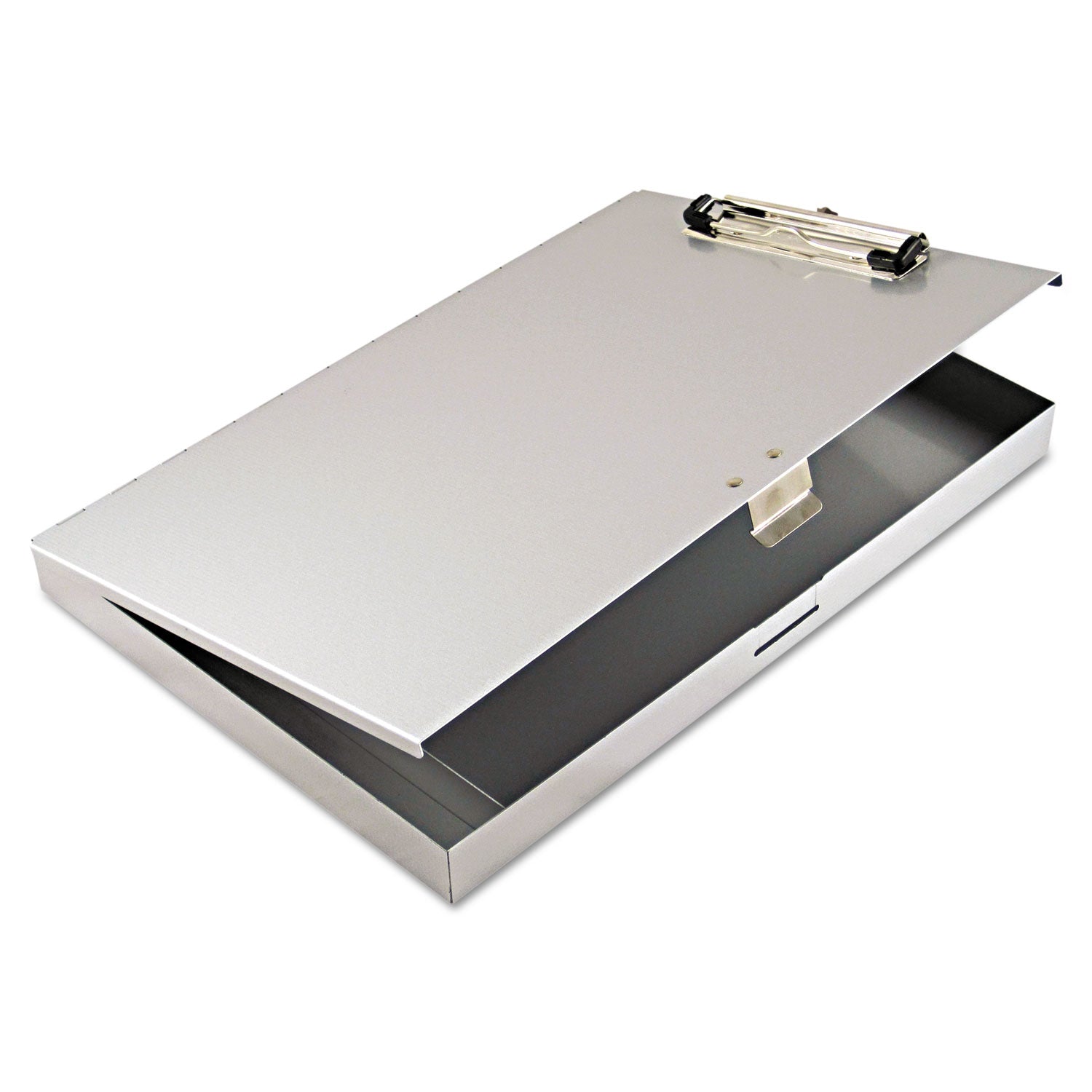 Tuffwriter Recycled Aluminum Storage Clipboard, 0.5" Clip Capacity, Holds 8.5 x 11 Sheets, Silver