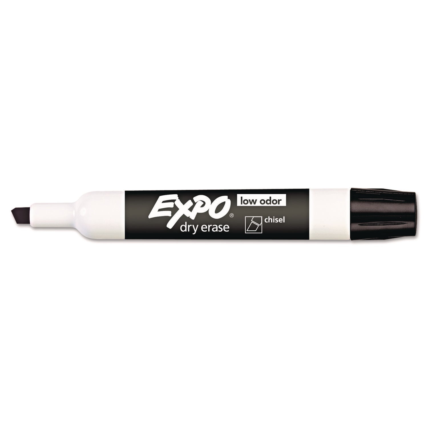 EXPO® Low-Odor Dry-Erase Marker, Broad Chisel Tip, Black