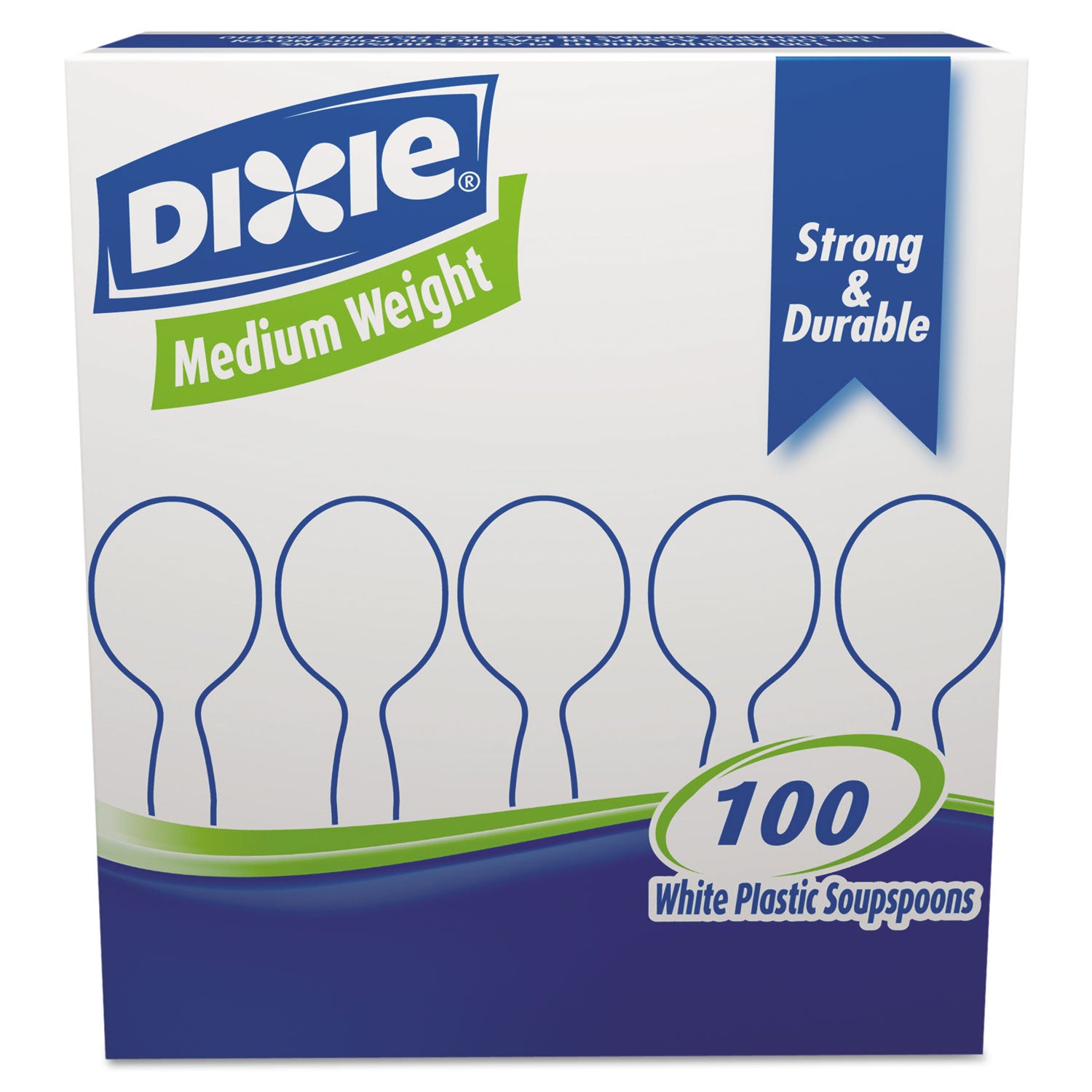 Dixie® Plastic Cutlery, Heavy Mediumweight Soup Spoon, 1,000/Carton