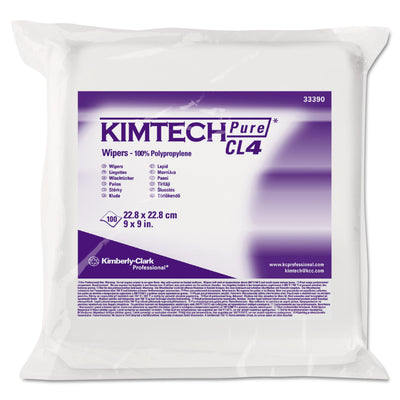 Kimtech™ W4 Critical Task Wipers, Flat Double Bag, 3-Ply, 9 x 9, Unscented, White, 100/Bag, 5 Bags/Carton - Flipcost