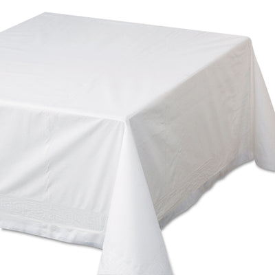 Tissue/Poly Tablecovers, 72" x 72", White, 25/Carton Flipcost Flipcost