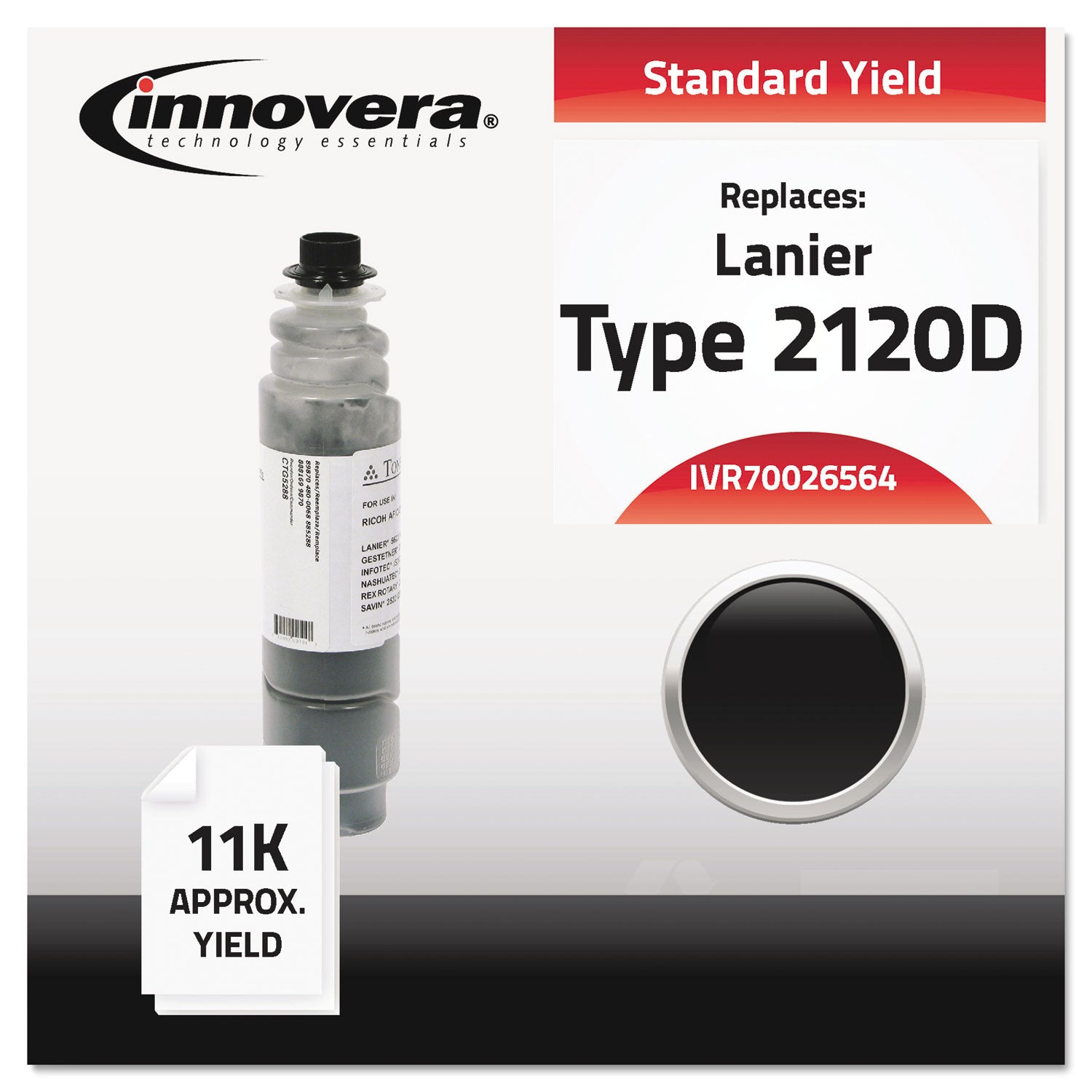 Innovera® Remanufactured Black Toner, Replacement for 89870, 11,000 Page-Yield