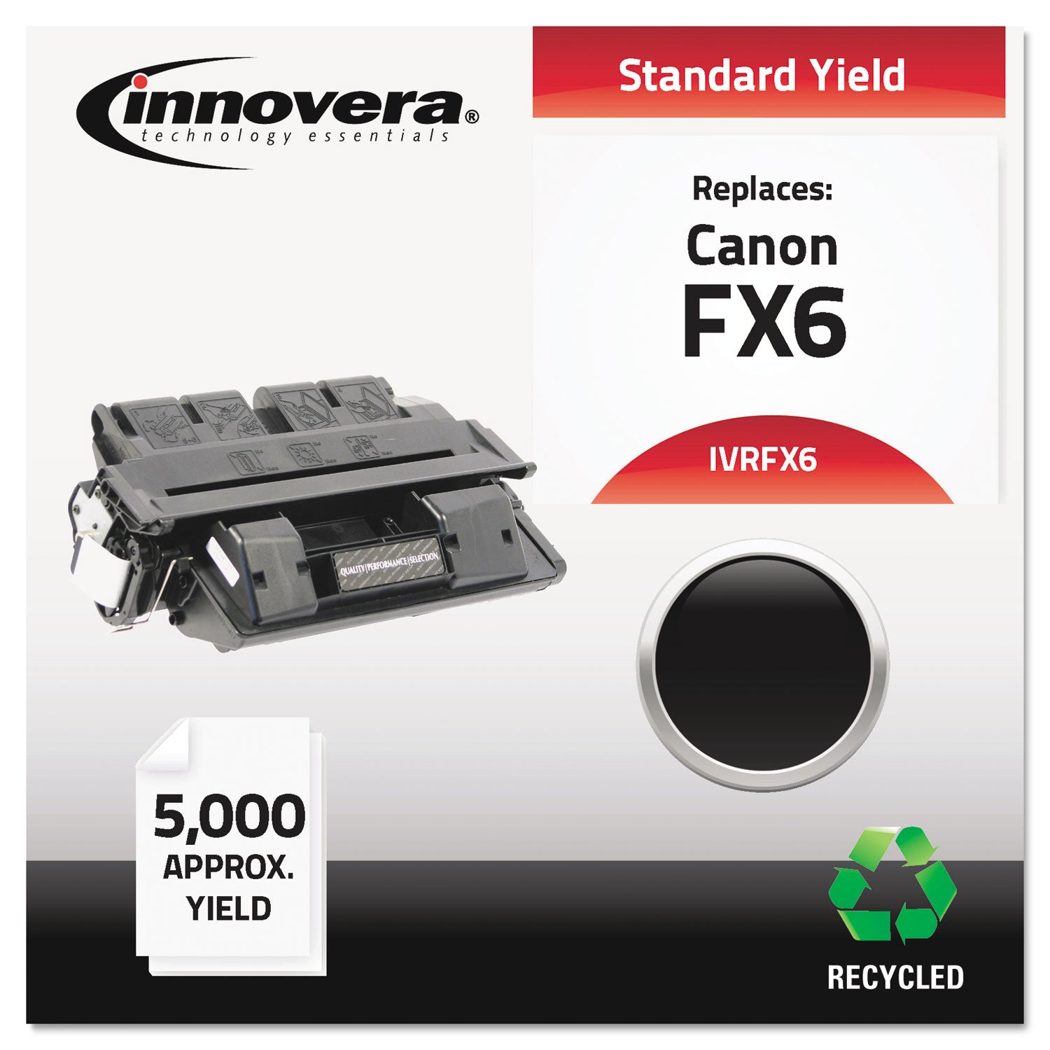 Innovera® Remanufactured Black Toner, Replacement for FX-6 (1559A002AA), 5,000 Page-Yield