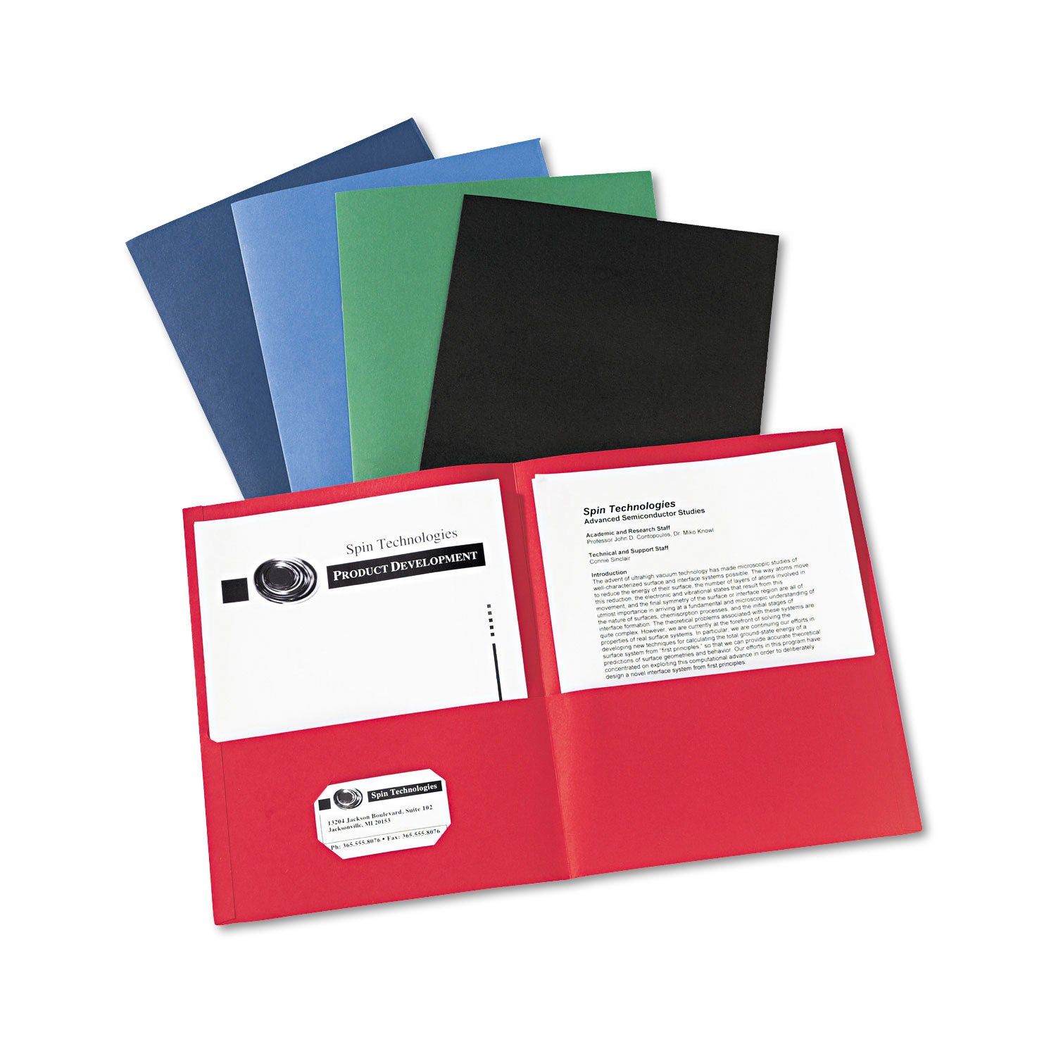 Avery® Two-Pocket Folder, 40-Sheet Capacity, 11 x 8.5, Assorted Colors, 25/Box