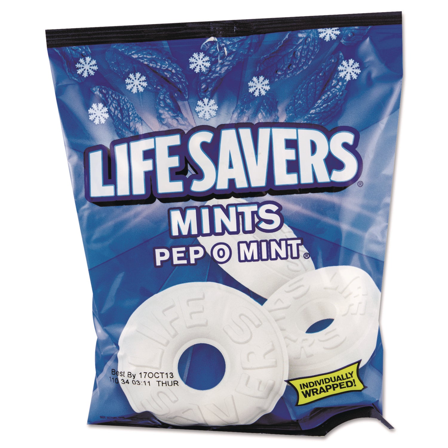 LifeSavers® Hard Candy Mints, Pep-O-Mint, Individually Wrapped, 6.25 Oz Bag