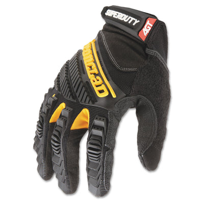 SuperDuty Gloves, Large, Black/Yellow, 1 Pair Flipcost Flipcost