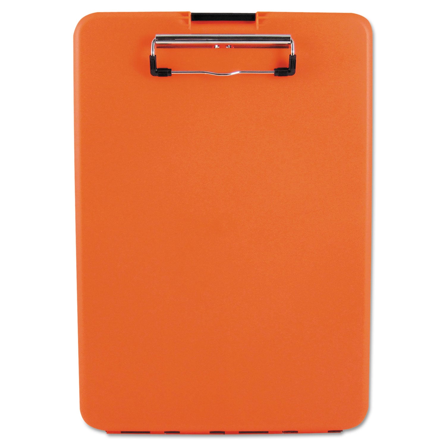 Saunders SlimMate Storage Clipboard, 0.5" Clip Capacity, Holds 8.5 x 11 Sheets, Hi-Vis Orange