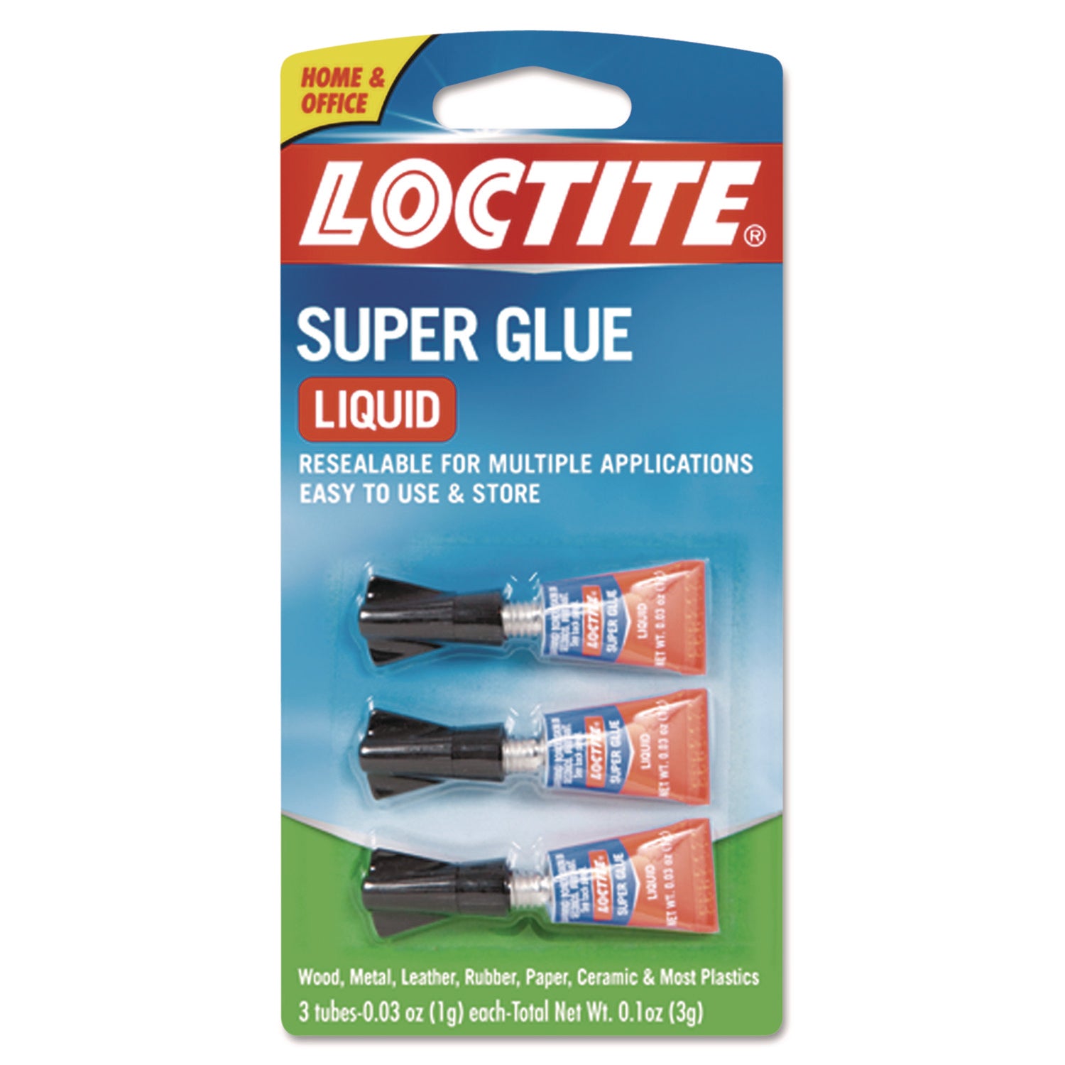 Super Glue, 0.11 oz, Dries Clear, 3/Pack