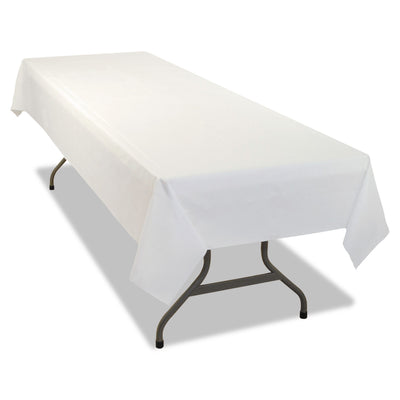 Table Set Rectangular Table Covers, Heavyweight Plastic, 54" x 108", White, 24/Carton Flipcost Flipcost