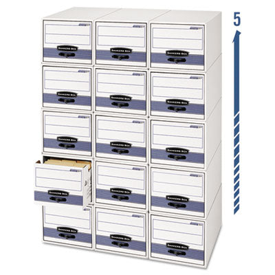 STOR/DRAWER STEEL PLUS Extra Space-Savings Storage Drawers, Legal Files, 17" x 25.5" x 11.5", White/Blue, 6/Carton Flipcost Flipcost