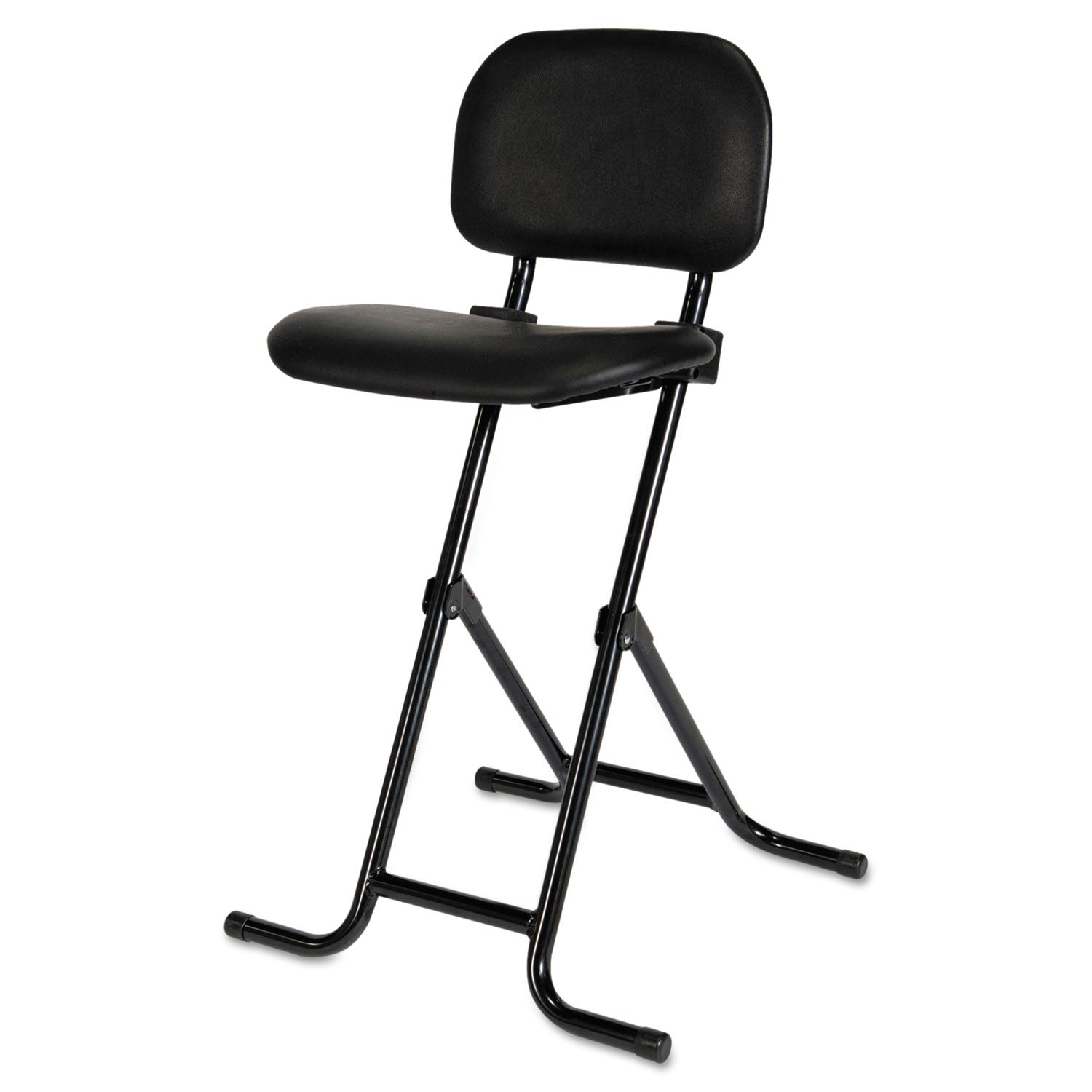 Alera® Alera IL Series Height-Adjustable Folding Stool, Supports Up to 300 lb, 27.5" Seat Height, Black