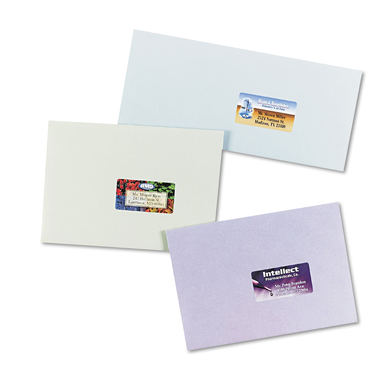 Avery® Vibrant Laser Color-Print Labels w/ Sure Feed, 1.25 x 2.38, White, 450/Pack