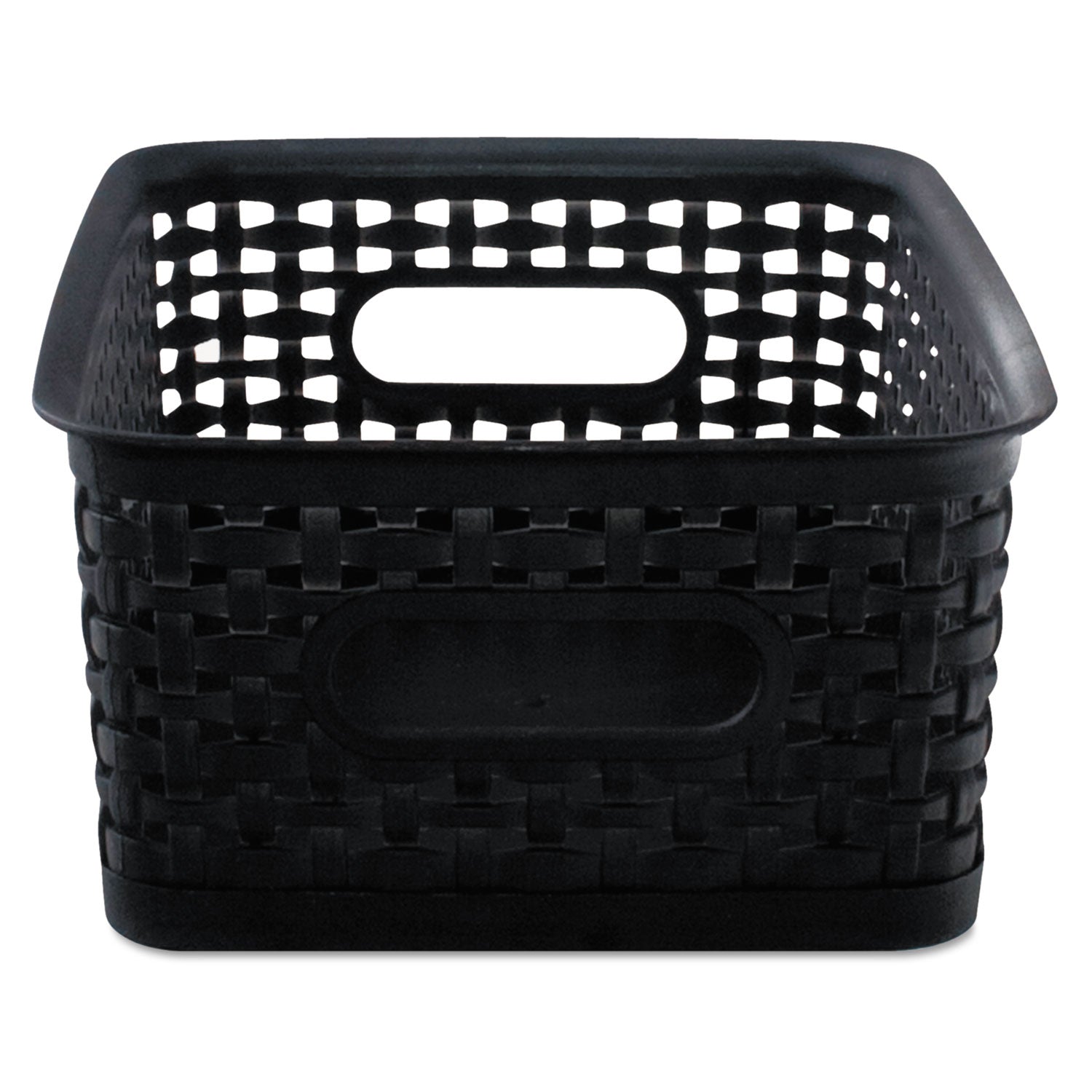 Weave Bins, 9.88 x 7.38 x 4, Black, 3/Pack