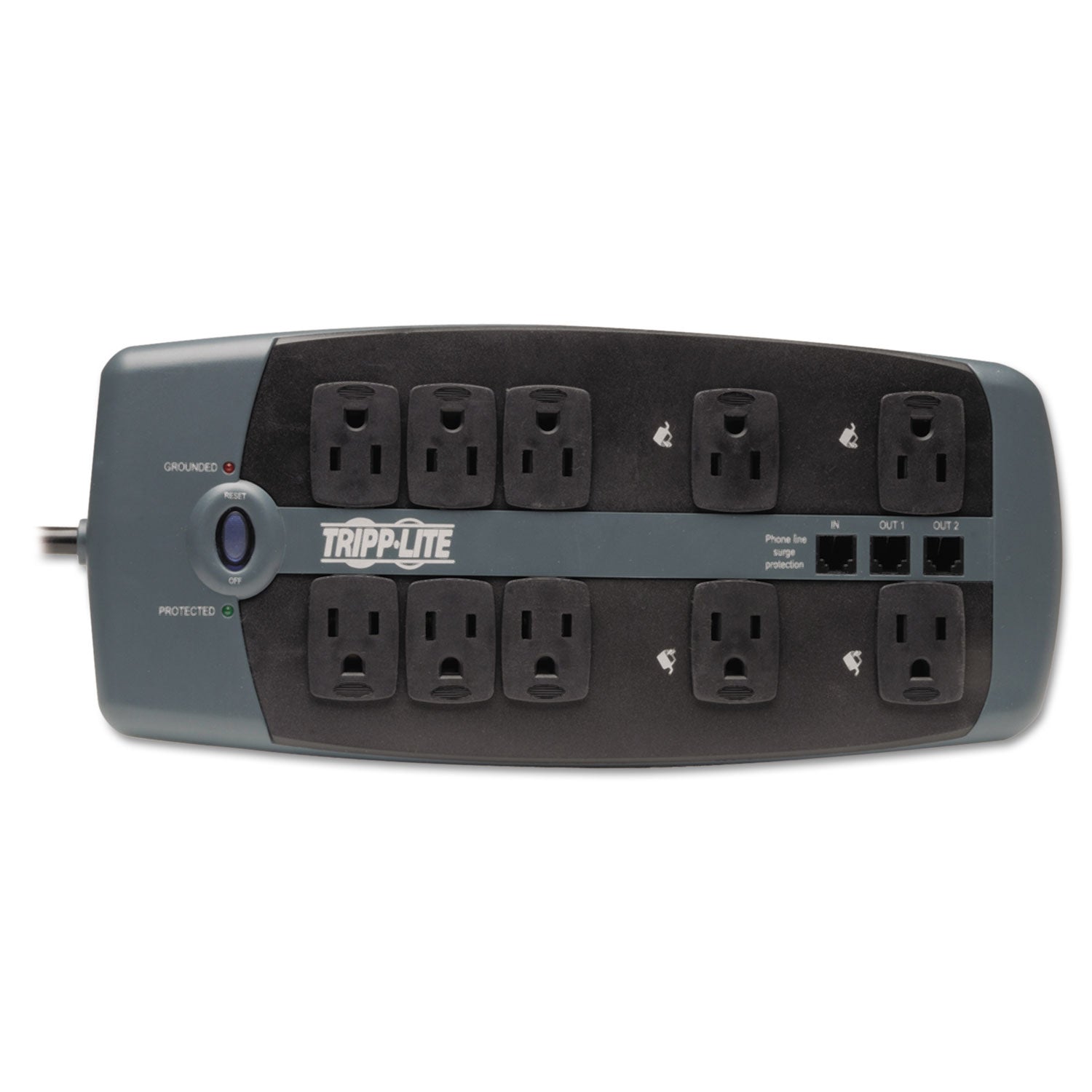 Tripp Lite by Eaton Protect It! Surge Protector, 10 AC Outlets, 8 ft Cord, 2,395 J, Black