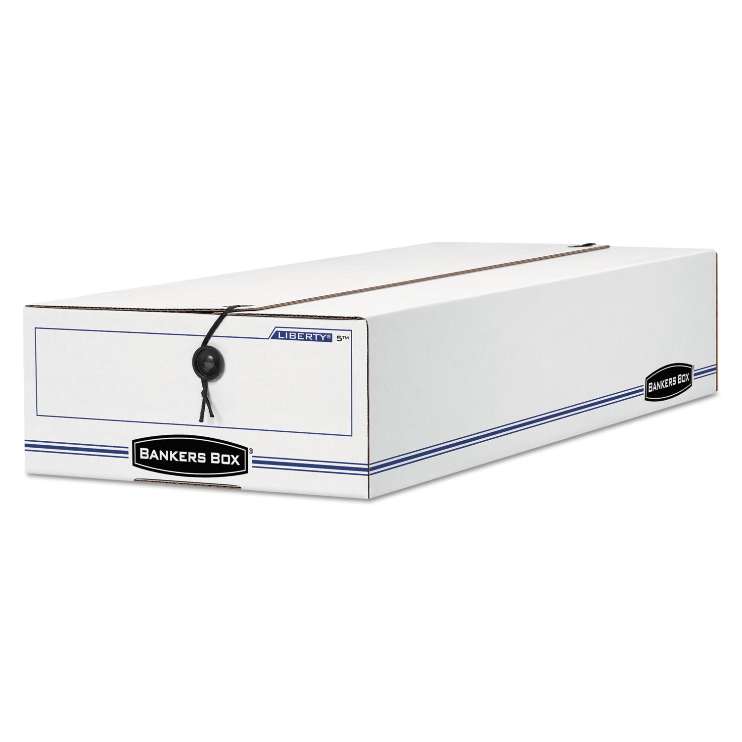 LIBERTY Check and Form Boxes, 6.25" x 24" x 4.5", White/Blue, 12/Carton