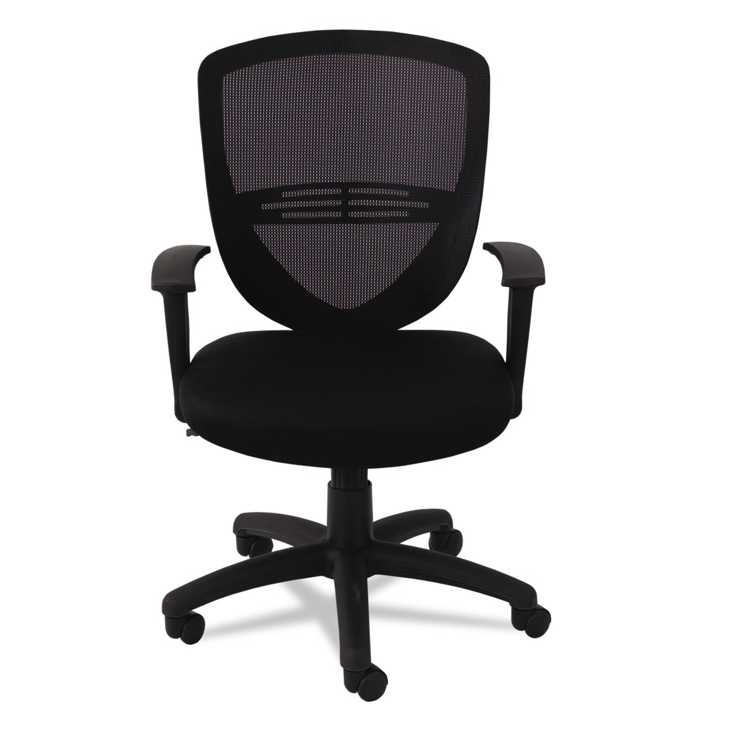 OIF Swivel/Tilt Mesh Mid-Back Task Chair, Supports Up to 250 lb, 17.91" to 21.45" Seat Height, Black