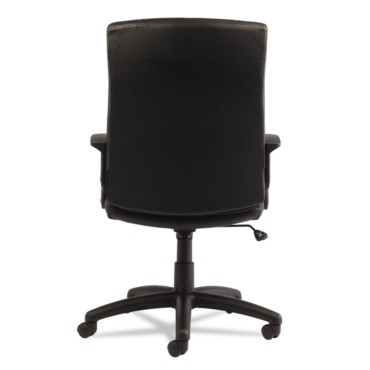 Alera® Alera YR Series Executive High-Back Swivel/Tilt Bonded Leather Chair, Supports 275 lb, 17.71" to 21.65" Seat Height, Black