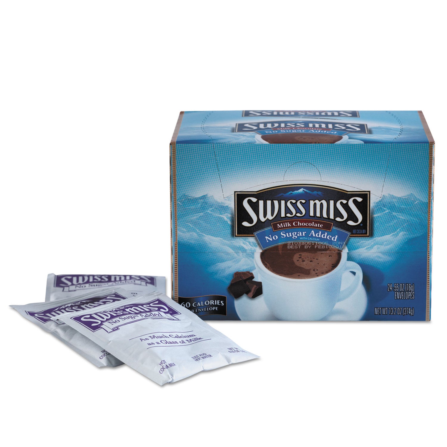 Swiss Miss® Hot Cocoa Mix, No Sugar Added, 24 Packets/Box