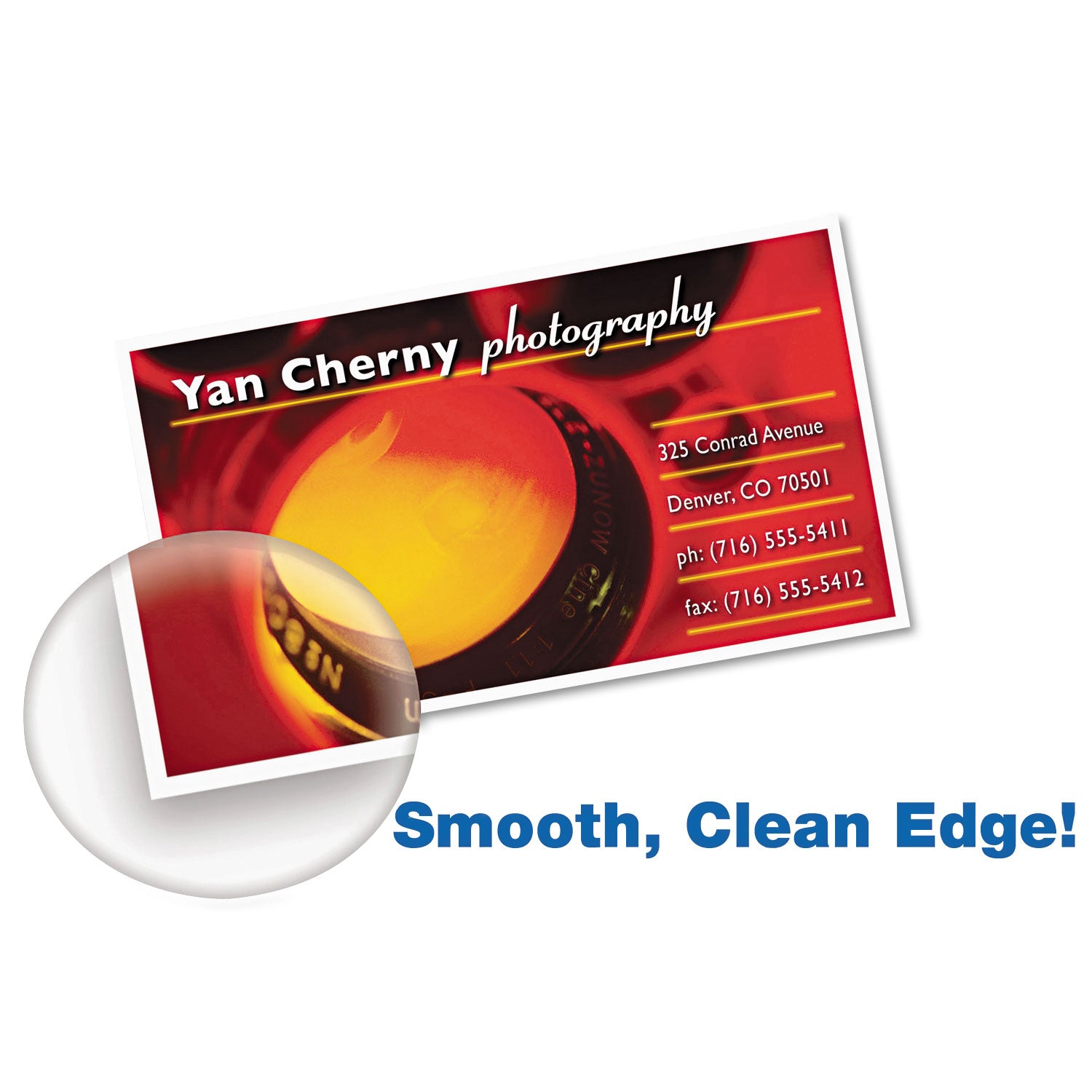 Avery® True Print Clean Edge Business Cards, Inkjet, 2 x 3.5, White, 200 Cards, 10 Cards/Sheet, 20 Sheets/Pack