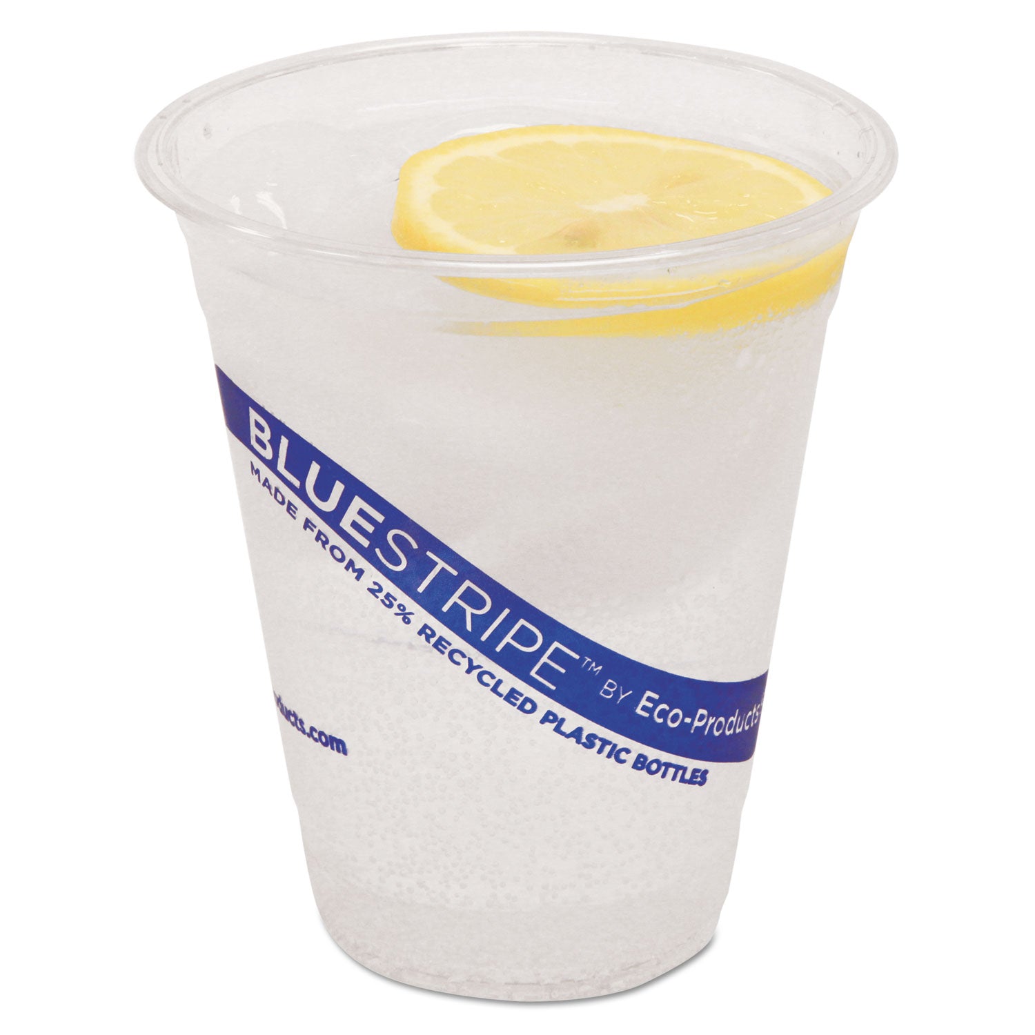 BlueStripe 25% Recycled Content Cold Cups, 12 oz, Clear/Blue, 50/Pack, 20 Packs/Carton Eco-Products® Flipcost