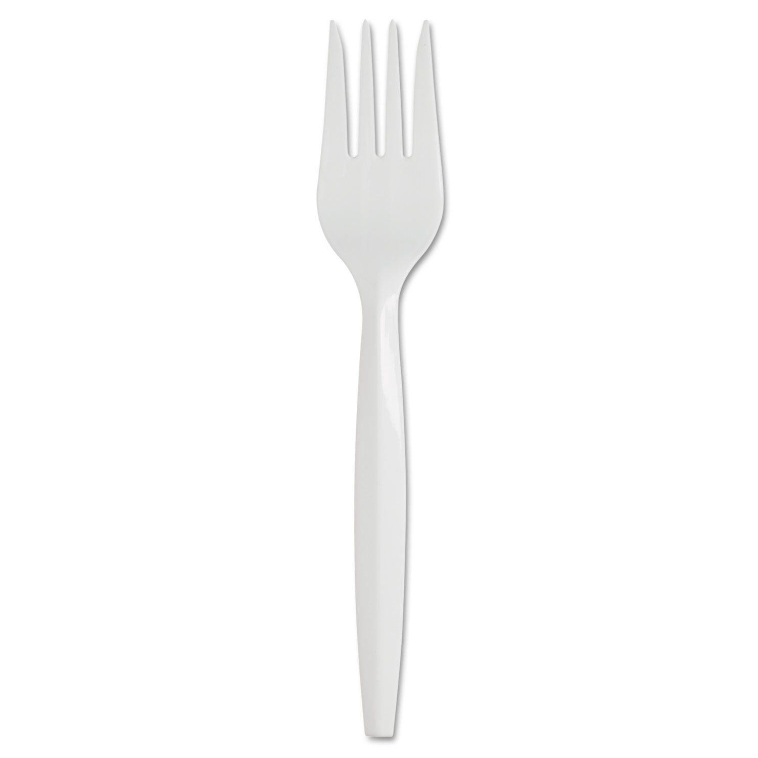 SmartStock Plastic Cutlery Refill, Fork, 5.8", Series-B Mediumweight, White, 40/Pack, 24 Packs/Carton