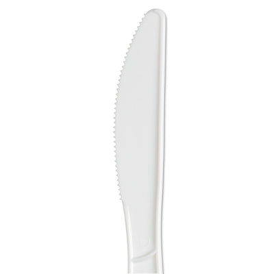 SmartStock Plastic Cutlery Refill, Knife, 6.3", Series-B Mediumweight, White, 40/Pack, 24 Packs/Carton Flipcost Flipcost