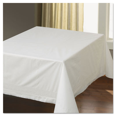Tissue/Poly Tablecovers, 54" x 54", White, 50/Carton Flipcost Flipcost