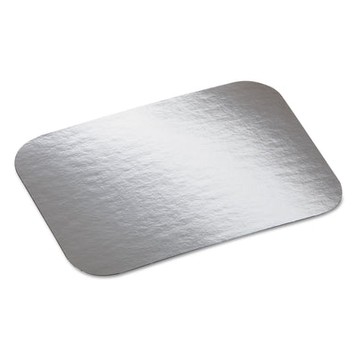 Laminated Board Lid, 7 x 5, Silver/White, Aluminum, 500/Carton Flipcost Flipcost