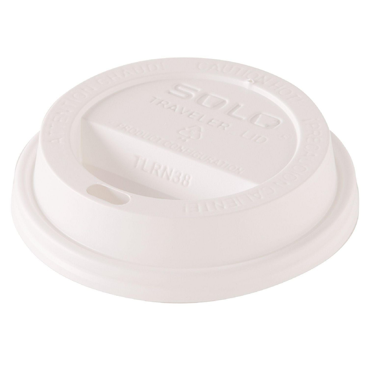 Traveler Dome Hot Cup Lid, Fits 8 oz Cups, White, 100/Pack, 10 Packs/Carton