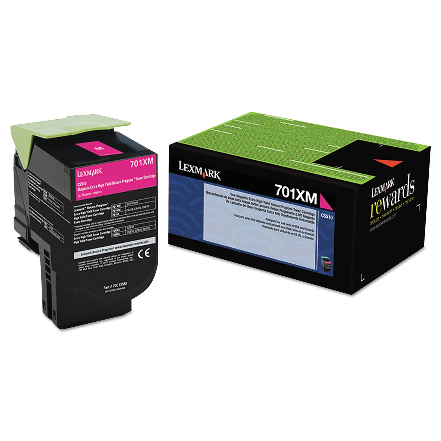 70C1XM0 Return Program Extra High-Yield Toner, 4,000 Page-Yield, Magenta