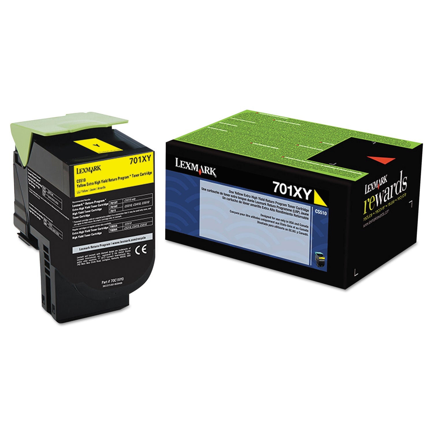 70C1XY0 Return Program Extra High-Yield Toner, 4,000 Page-Yield, Yellow