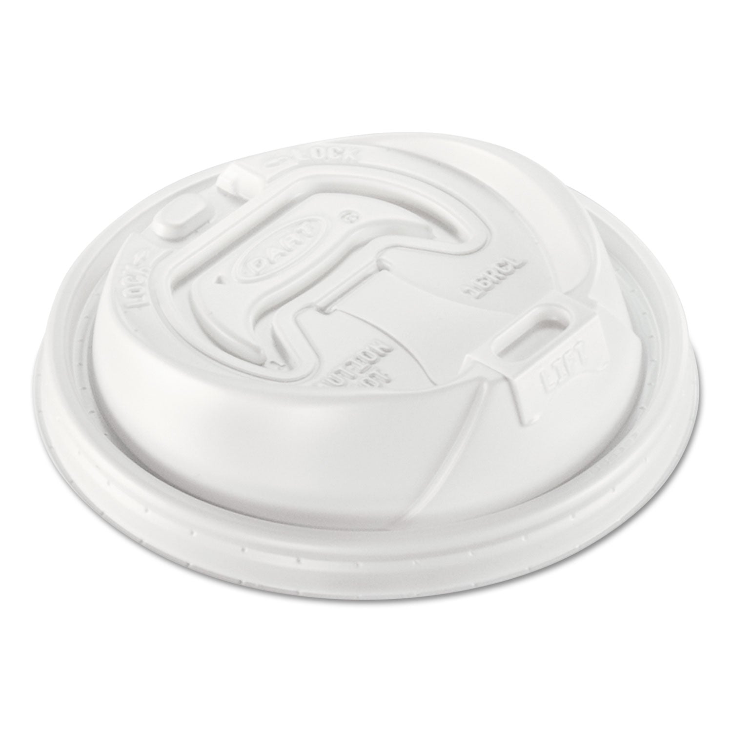 Dart® Optima Reclosable Lid, Fits 12 oz to 24 oz Foam Cups, White, 100/Pack