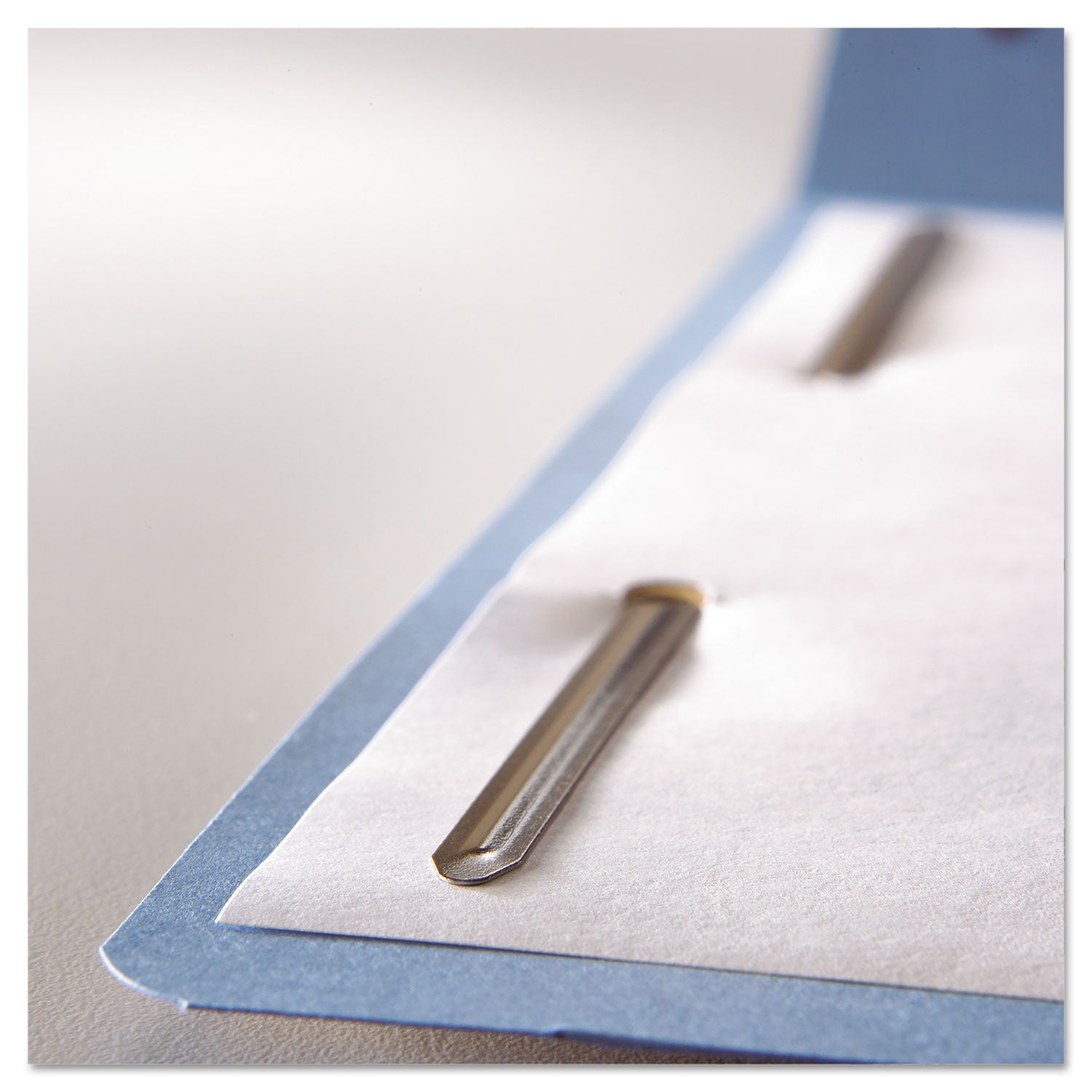 Smead™ Top Tab Colored Fastener Folders, 0.75" Expansion, 2 Fasteners, Letter Size, Blue Exterior, 50/Box