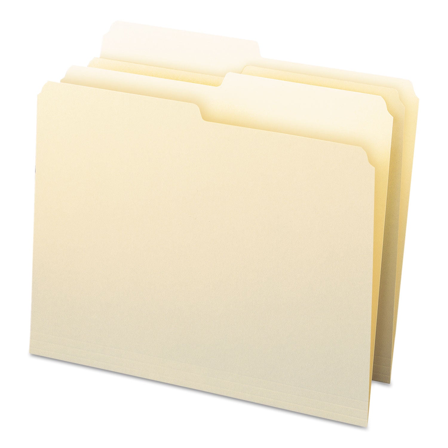 Smead™ Manila File Folders, 1/2-Cut Tabs: Assorted, Letter Size, 0.75" Expansion, Manila, 100/Box