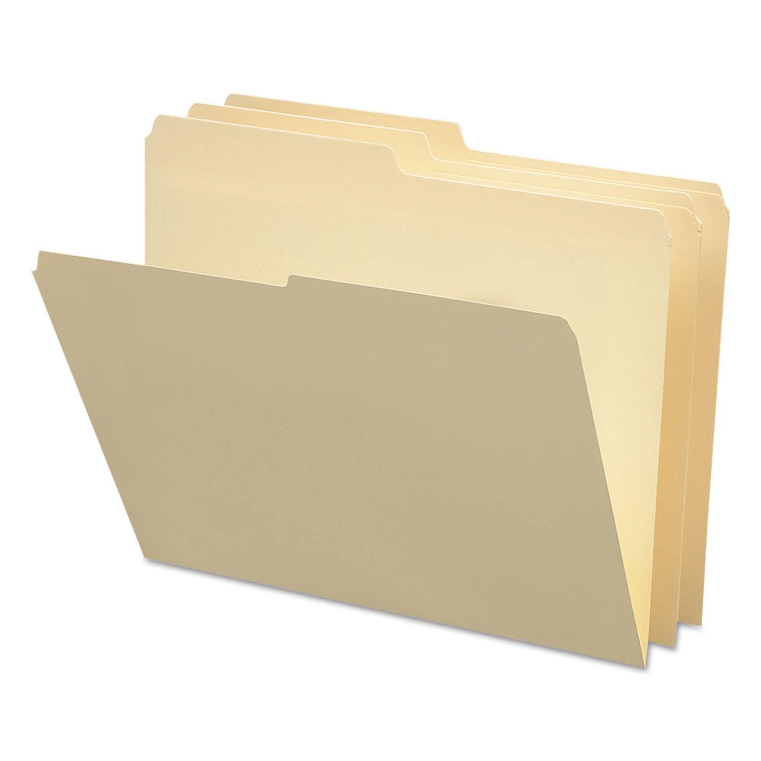 Smead™ Manila File Folders, 1/2-Cut Tabs: Assorted, Letter Size, 0.75" Expansion, Manila, 100/Box