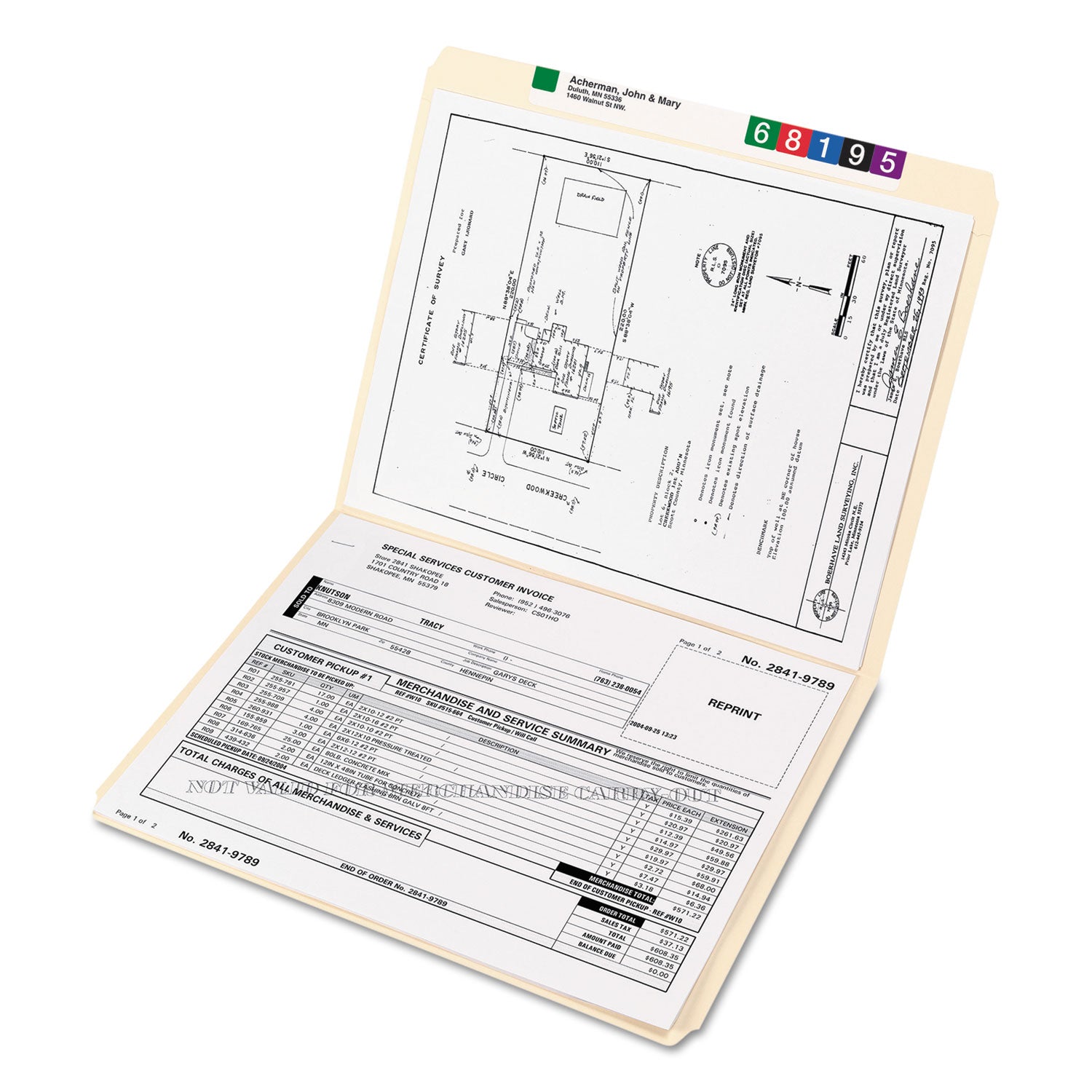 Smead™ Reinforced Tab Manila File Folders, Straight Tabs, Letter Size, 0.75" Expansion, 11-pt Manila, 100/Box